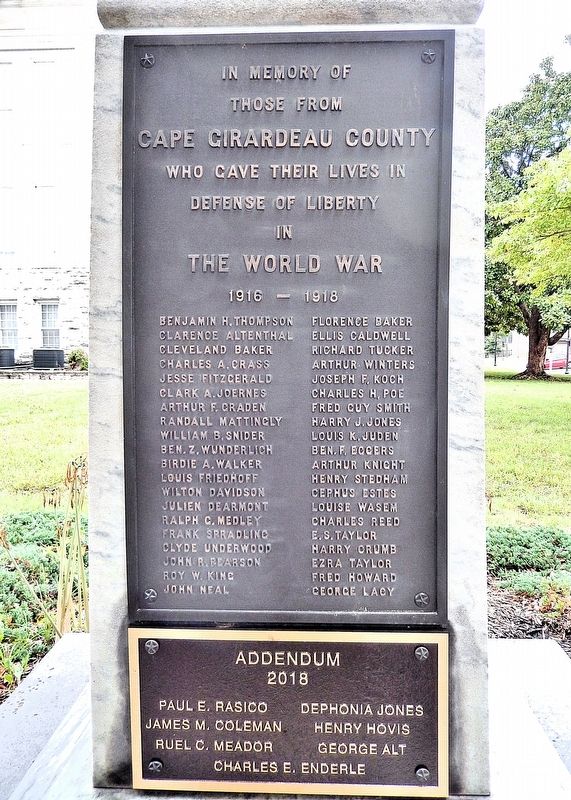 World War I Memorial image. Click for full size.
