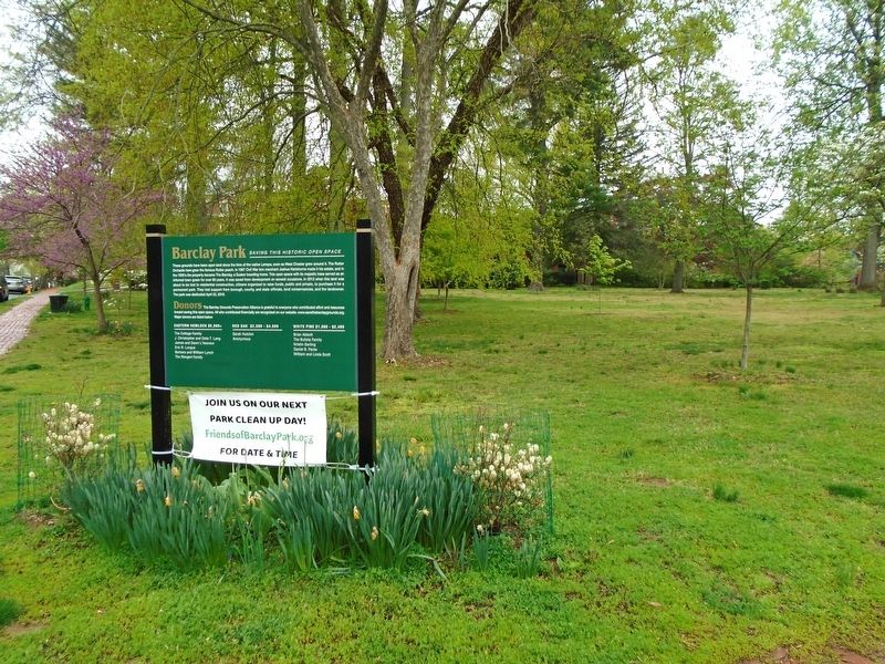Barclay Park and Marker image. Click for full size.