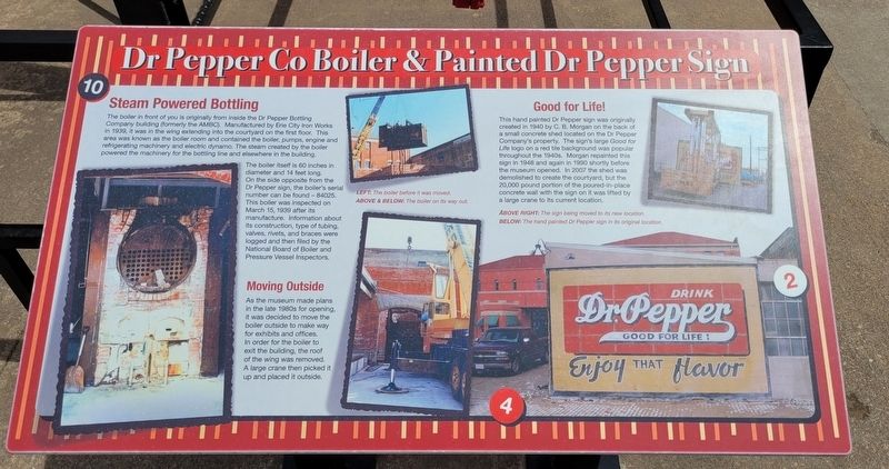 Dr Pepper Co Boiler & Painted Dr Pepper Sign Marker image. Click for full size.