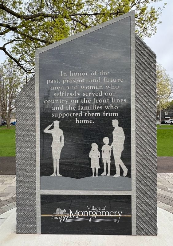 Montgomery Veterans Memorial (rear side) image. Click for full size.