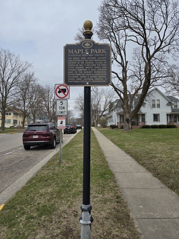Maple Park National Historic District Marker image. Click for full size.