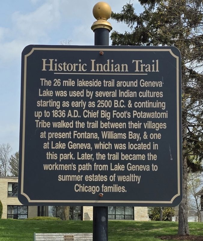 Historic Indian Trail Marker. Click for full size. Historic Indian Trail Marker image. Click for full size.
