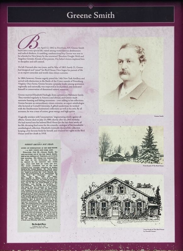 Greene Smith Marker image. Click for full size.