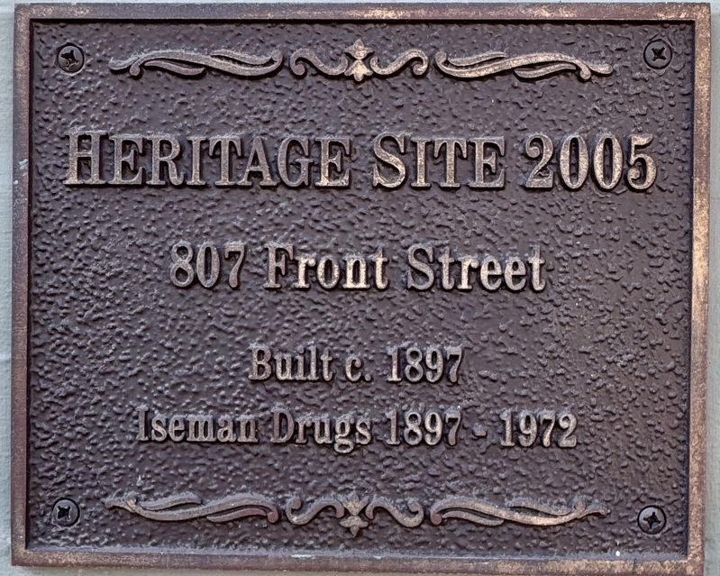 807 Front Street Marker. Click for full size. 807 Front Street Marker image. Click for full size.