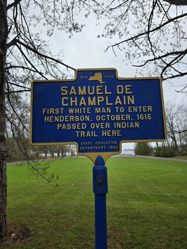 Samuel de Champlain Marker. Click for full size. Samuel de Champlain Marker image. Click for full size.