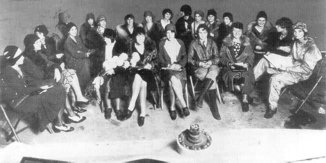 First Meeting of The Ninety-Nines, November 2, 1929. Click for more information. First Meeting of The Ninety-Nines, November 2, 1929 image. Click for more information.