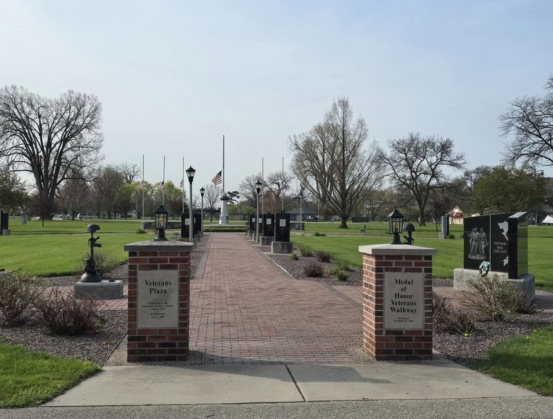 Veterans Plaza - Medal of Honor Veterans Walkway Marker. Click for full size. Veterans Plaza - Medal of Honor Veterans Walkway Marker image. Click for full size.