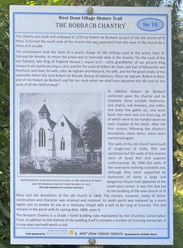 The Borbach Chantry Marker image. Click for full size.