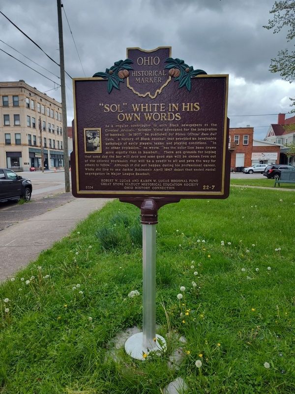 King Solomon White (1868-1955) - Sol White In His Own Words Marker. Click for full size. King Solomon White (1868-1955) - Sol White In His Own Words Marker image. Click for full size.