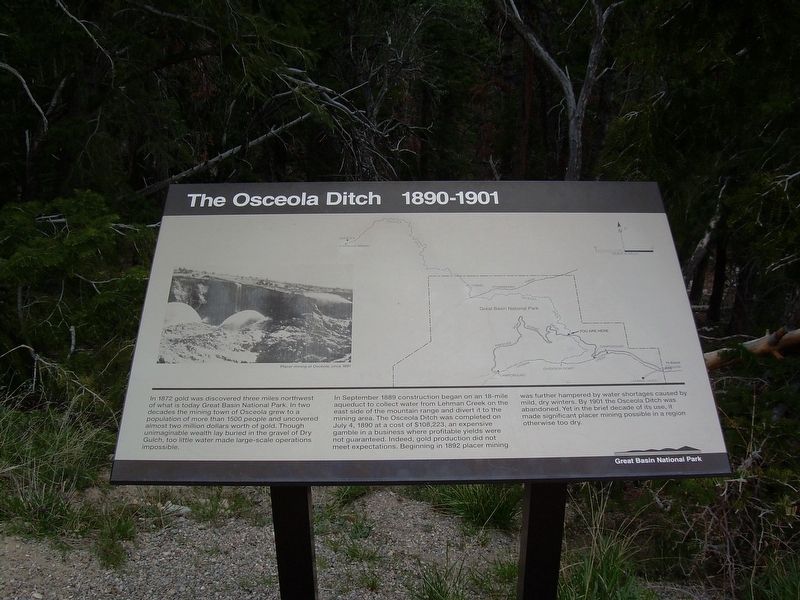 The Osceola Ditch 1890-1901 Marker. Click for full size. The Osceola Ditch 1890-1901 Marker image. Click for full size.