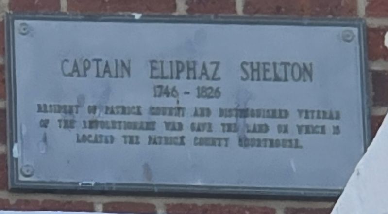 Captain Eliphaz Shelton Marker. Click for full size. Captain Eliphaz Shelton Marker image. Click for full size.