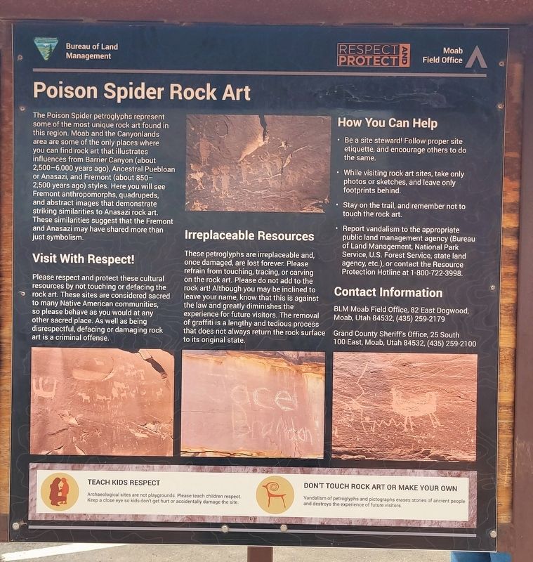 Poison Spider Rock Art Marker image. Click for full size.