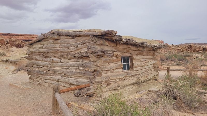 The side view of the Wolfe Cabin image. Click for full size.