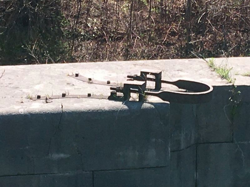 Iron fittings at the Poor House Lock. Click for full size. Iron fittings at the Poor House Lock image. Click for full size.