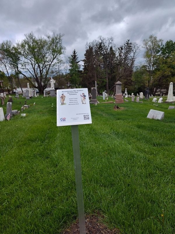 Revolutionary War Soldiers Buried in this Cemetery Marker. Click for full size. Revolutionary War Soldiers Buried in this Cemetery Marker image. Click for full size.