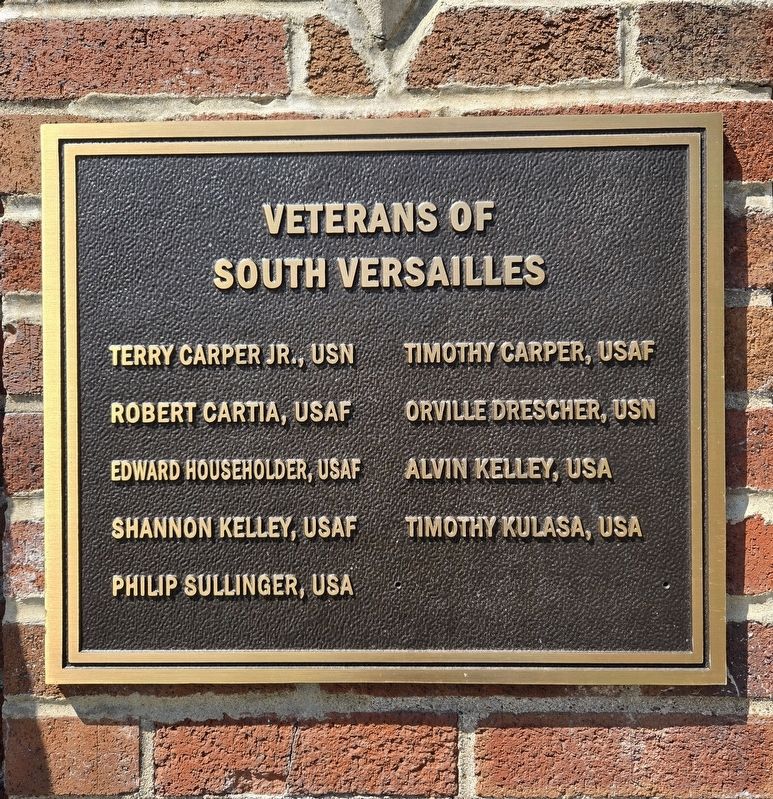 South Versailles Township Veterans Memorial. Click for full size. South Versailles Township Veterans Memorial image. Click for full size.