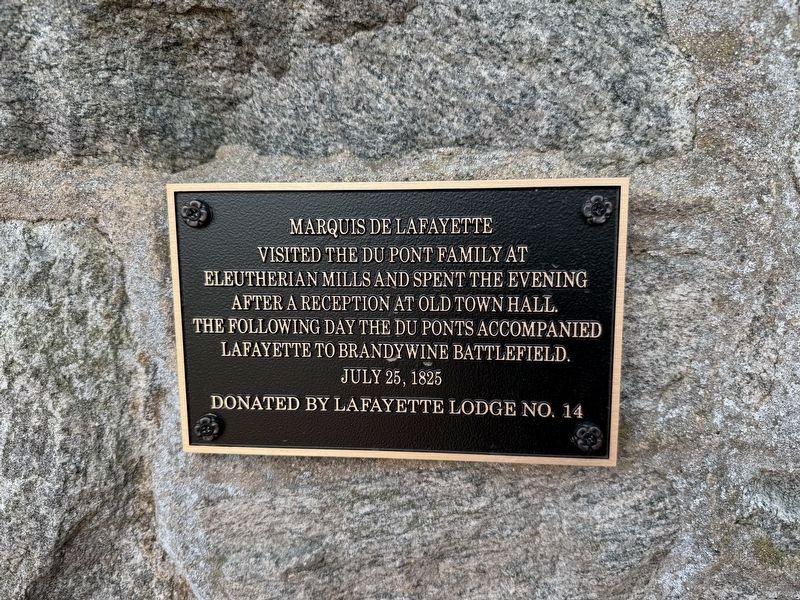 Marquis de Lafayette Marker. Click for full size. Marquis de Lafayette Marker image. Click for full size.