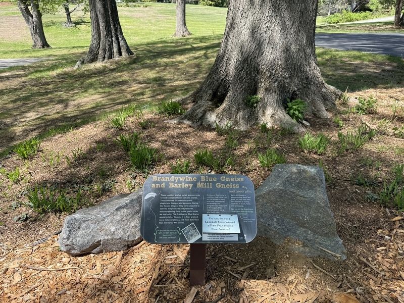 Brandywine Blue Gneiss and Barley Mill Gneiss Marker image. Click for full size.