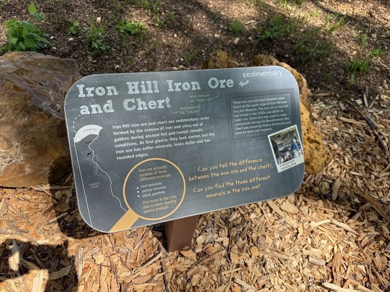 Iron Hill Iron Ore and Chert Marker. Click for full size. Iron Hill Iron Ore and Chert Marker image. Click for full size.