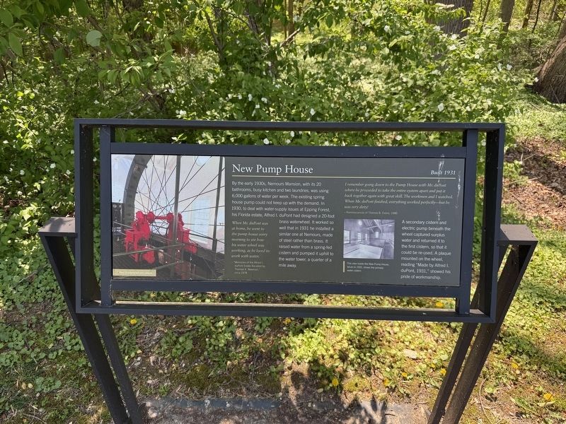 New Pump House Marker. Click for full size. New Pump House Marker image. Click for full size.