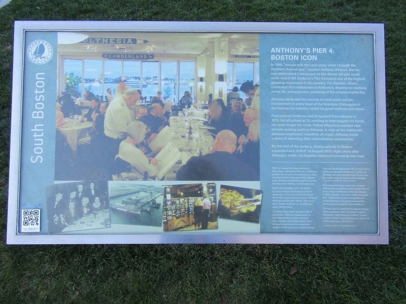 Anthony's Pier 4: Boston Icon Marker. Click for full size. Anthony's Pier 4: Boston Icon Marker image. Click for full size.