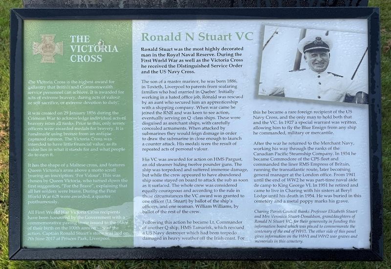 Ronald N. Stuart Victoria Cross Marker. Click for full size. Ronald N. Stuart Victoria Cross Marker image. Click for full size.