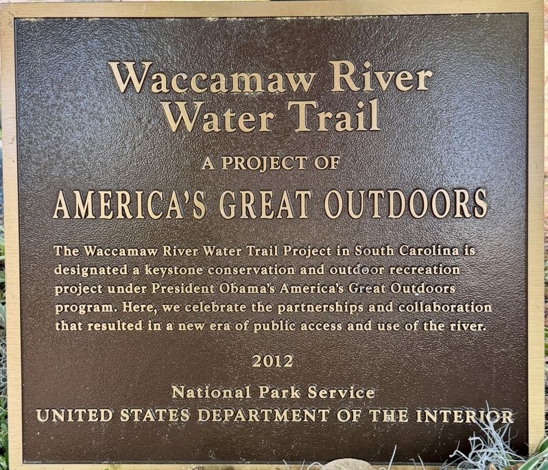 Waccamaw River Water Trail Marker image. Click for full size.
