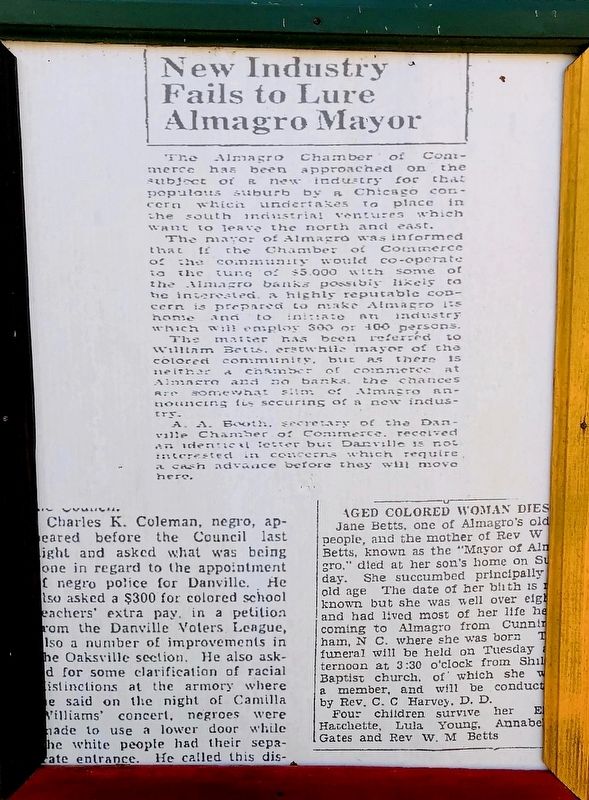 Historic Almagro Newspaper. Click for full size. Historic Almagro Newspaper image. Click for full size.