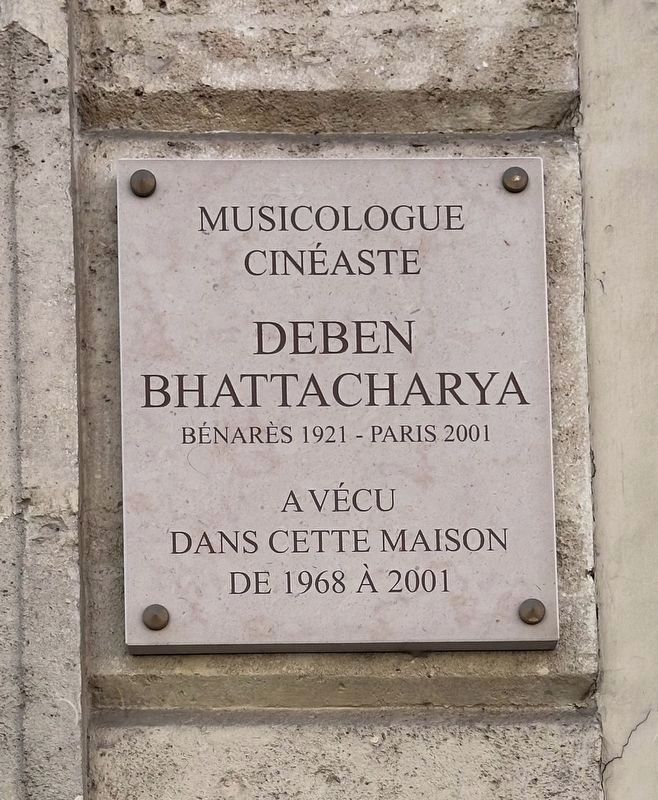 Deben Bhattacharya Marker. Click for full size. Deben Bhattacharya Marker image. Click for full size.