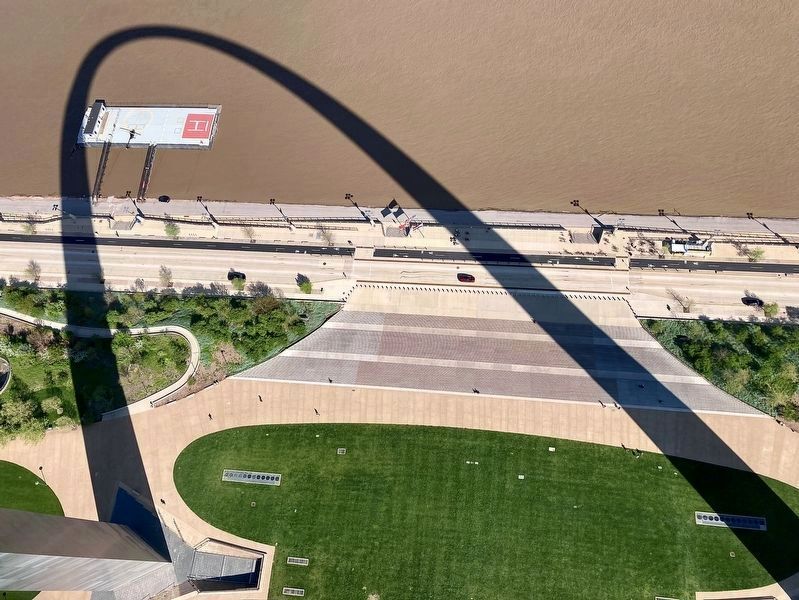 Shadow viewed from Gateway Arch. Click for full size. Shadow viewed from Gateway Arch image. Click for full size.