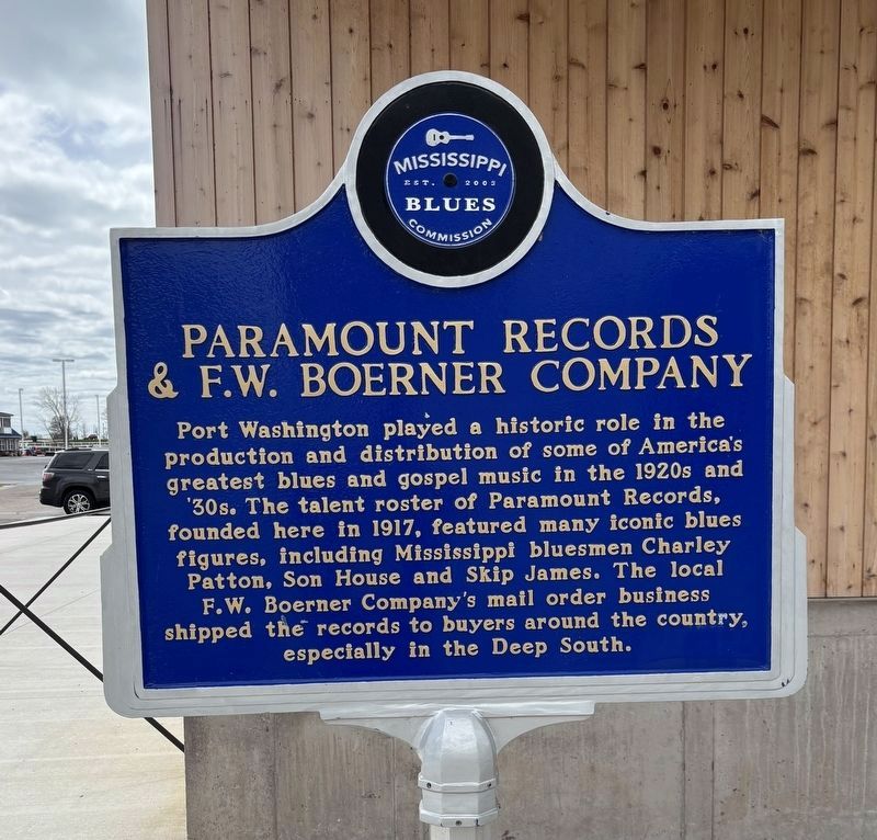 Paramount Records & F.W. Boerner Company Marker. Click for full size. Paramount Records & F.W. Boerner Company Marker image. Click for full size.