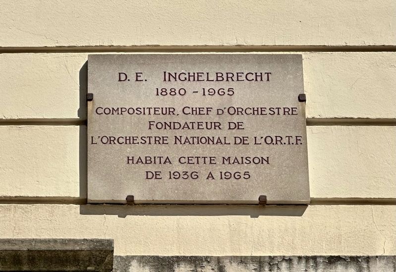 D.E. Inghelbrecht Marker. Click for full size. D.E. Inghelbrecht Marker image. Click for full size.