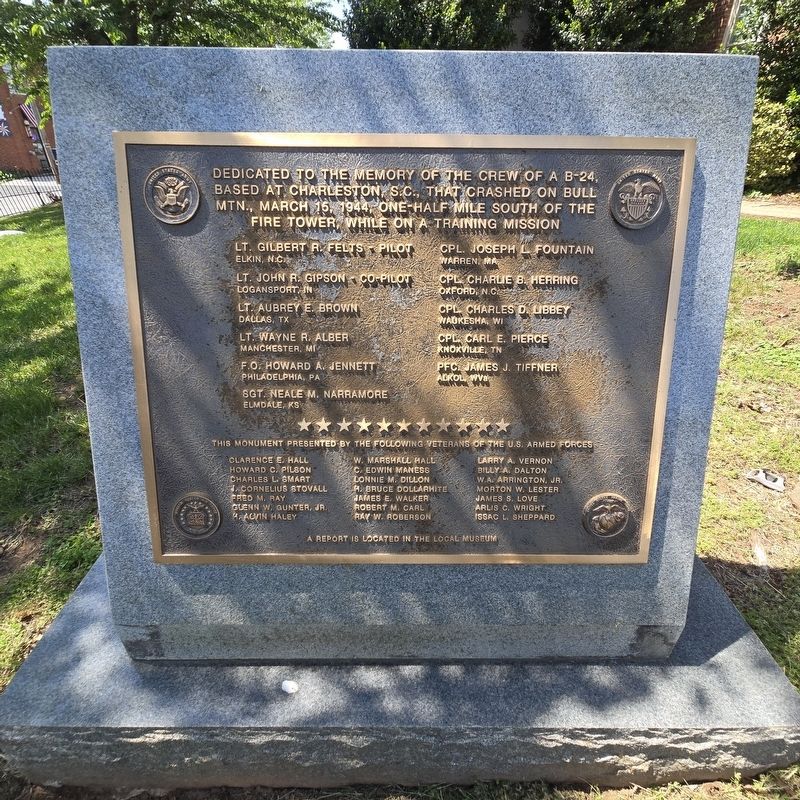 Bull Mountain Crash Marker. Click for full size. Bull Mountain Crash Marker image. Click for full size.