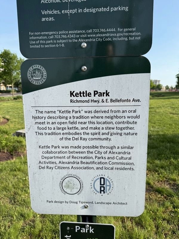 Kettle Park Marker. Click for full size. Kettle Park Marker image. Click for full size.