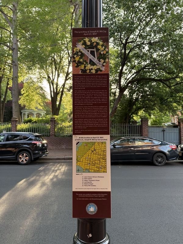 The Lynching of Joseph H. McCoy Marker image. Click for full size.