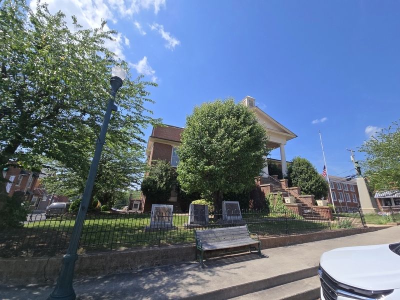 Vietnam Memorial and two other markers in front of the Patrick County Courthouse image. Click for full size.