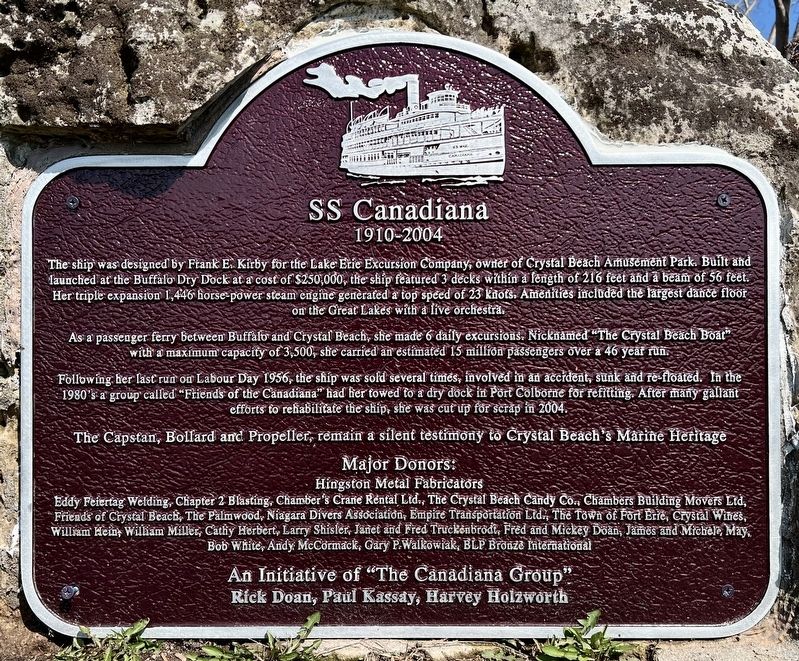 SS Canadiana Marker. Click for full size. SS Canadiana Marker image. Click for full size.