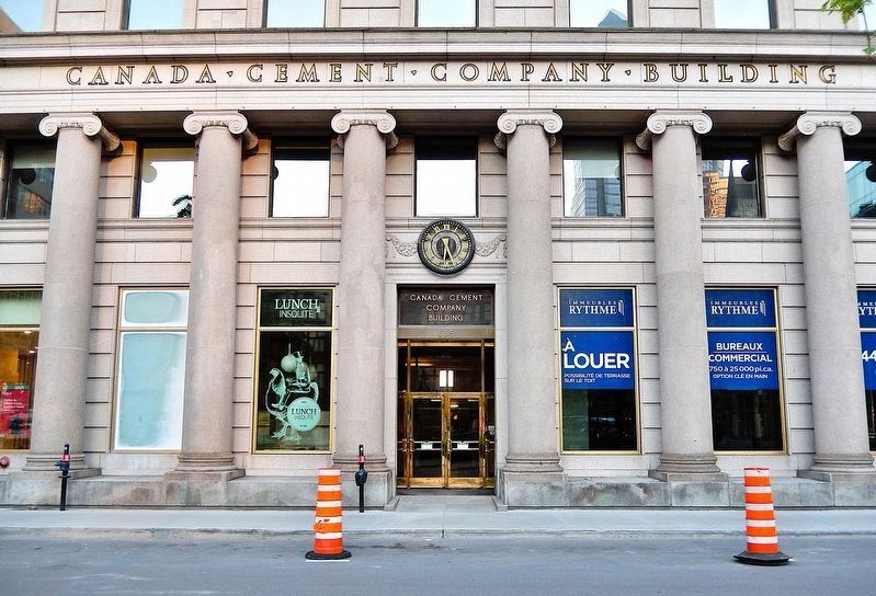 Canada Cement Company Building Entrance. Click for full size. Canada Cement Company Building Entrance image. Click for full size.