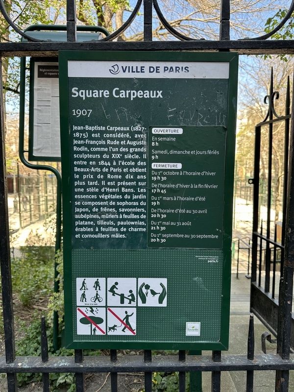 Square Carpeaux (1907) Marker. Click for full size. Square Carpeaux (1907) Marker image. Click for full size.