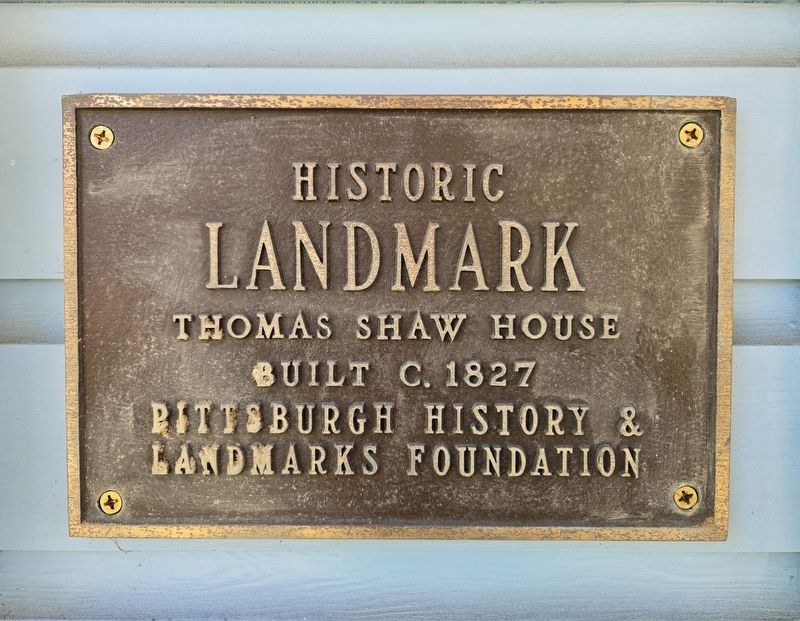 Thomas Shaw House Marker. Click for full size. Thomas Shaw House Marker image. Click for full size.