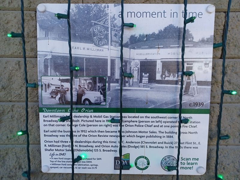 A Moment in Time c.1939 Marker. Click for full size. A Moment in Time c.1939 Marker image. Click for full size.
