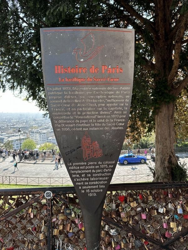 La basilique du Sacré-Cœur Marker. Click for full size. La basilique du Sacré-Cœur Marker image. Click for full size.