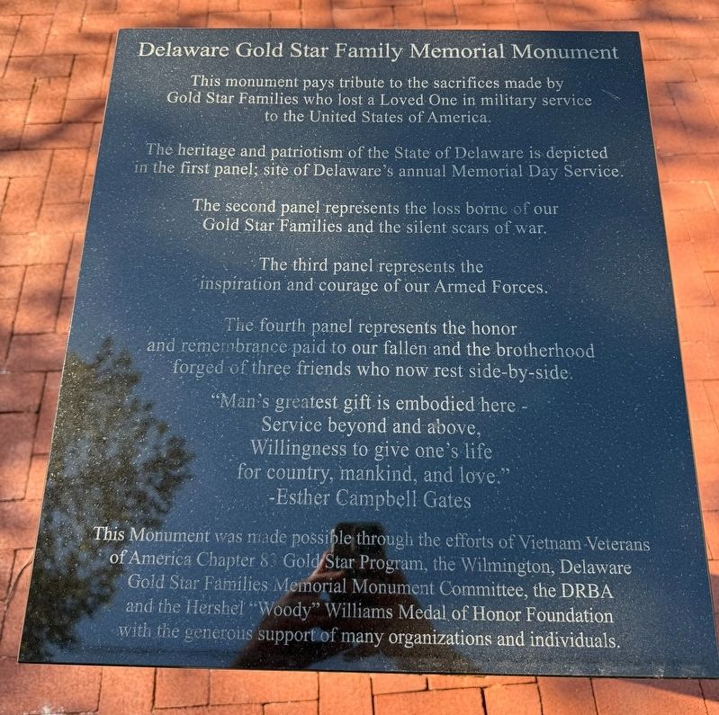 Gold Star Families Memorial Monument. Click for full size. Gold Star Families Memorial Monument image. Click for full size.