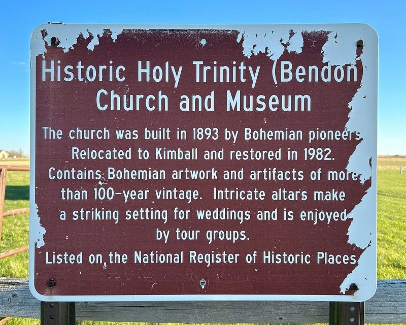 Historic Holy Trinity (Bendon) Church and Museum Marker. Click for full size. Historic Holy Trinity (Bendon) Church and Museum Marker image. Click for full size.