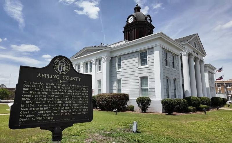 Appling County Marker. Click for full size. Appling County Marker image. Click for full size.
