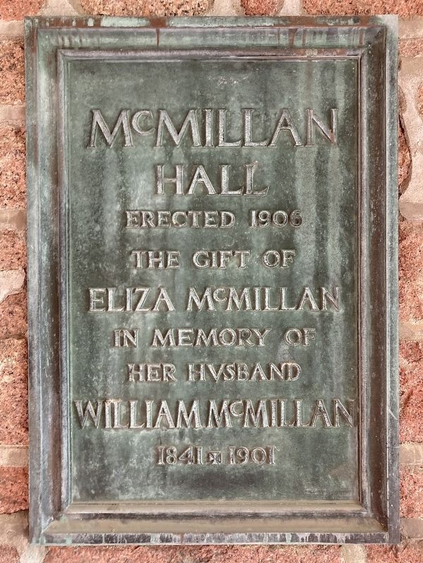 McMillan Hall - Erected 1906 image. Click for full size.
