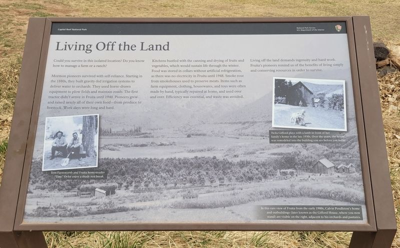 Living Off the Land Marker. Click for full size. Living Off the Land Marker image. Click for full size.