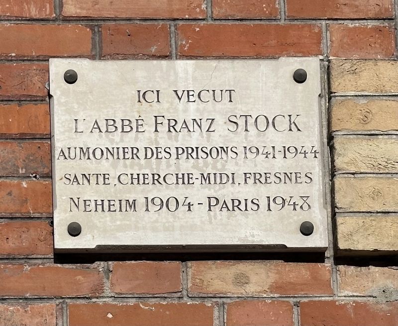 Franz Stock Marker. Click for full size. Franz Stock Marker image. Click for full size.