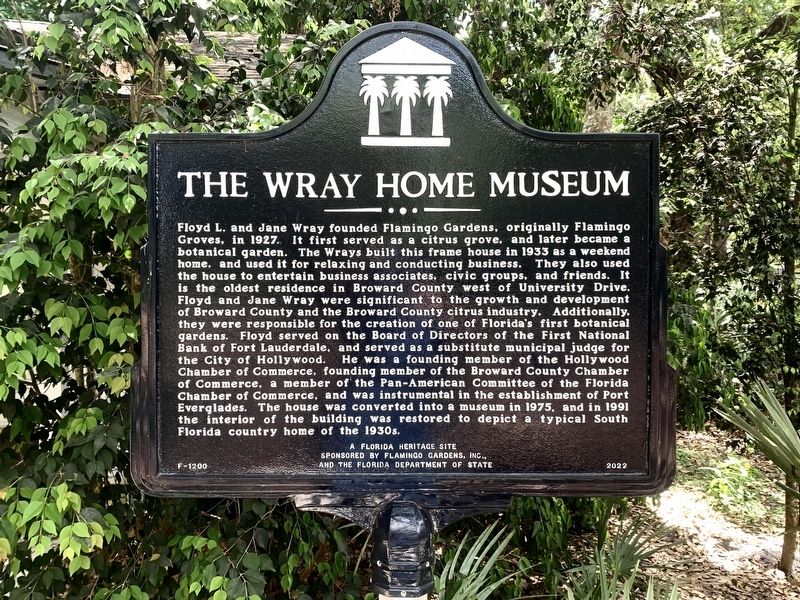 Wray House Marker. Click for full size. Wray House Marker image. Click for full size.