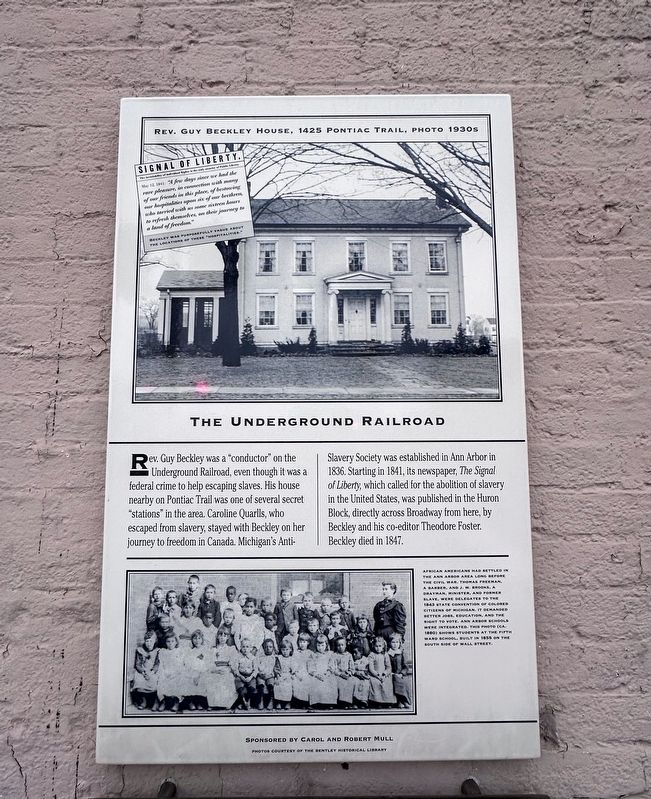The Underground Railroad Marker image. Click for full size.
